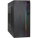 Корпус Minitower ExeGate mEVO-9302-RGB Exegate EX287882RUS (mATX, без БП, 2*USB+1*USB3.0, HD аудио, черный/ RGB)