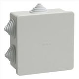 Коробка КМ41235 распаячная для о/ п 85х85х40 мм IP44 Iek UKO11-085-085-040-K41-44 (RAL7035, 6 гермовводов)