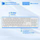 Клавиатура + мышь Oklick 240M White USB cordless slim Multimedia [1091258]