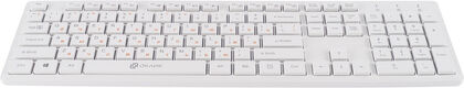 Клавиатура + мышь Oklick 240M White USB cordless slim Multimedia [1091258]