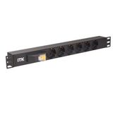 PDU 6 роз. нем. ст. с автом.10А 1U ITK PH21-6D3