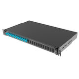 DKC / ДКС RNFP53DLCU12 (Заказная) Оптическая полка выдвижная 1U с адатерами 12 х duplex LC ОМ3 в комплекте с лицевой панелью