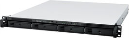Synology (Rack 1U) QC2,2Ghz CPU/2Gb(upto32)/RAID0,1,10,5,6/upto 4hot plug HDDs SATA(3,5' or 2,5')(upto 8 with RX418)/2xUSB3.2/1eSATA/4GigEth/(1xExpslot)/iSCSI/2xIPcam(upto40)/2xRPS/1YW/no rail