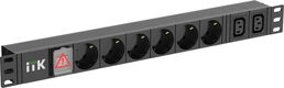 IEK
ITK PDU 6 розеток нем. ст. + 2 С13 LED 1U каб. 2м нем. ст.