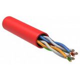 Витая пара U/ UTP кат.5E 4x2x24AWG LSZH красный ITK LC1-C5E04-124 (305м)