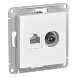 ATLASDESIGN РОЗЕТКА двойная ТВ + компьютерная RJ45 Systeme electric ATN000189