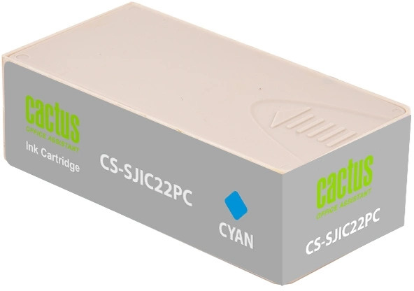 Картридж струйный Cactus CS-SJIC22PC голубой (34мл) для Epson ColorWorks C3500