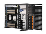 Supermicro GPU SuperServer SYS-741GE-TNRT Tower noCPU(1)4rd Gen Xeon Scalable/ TDP 350W/ no DIMM(16)/ SATARAID HDD(8)LFF/ 2xM.2 NVMe 3xFH/ 2x10GbE/ 2x1200W