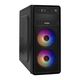 Exegate EX289007RUS Корпус Miditower ExeGate EVO-5017 (ATX, без БП, 1*USB+1*USB3.0, HD аудио, черный, 2 вент. 12см с RGB подсветкой)