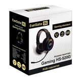 Полноразмерные игровые наушники с микрофоном ExeGate Gaming HS-520G (USB, 2x3.5мм, динамик 40мм, 20-20000Гц, длина кабеля 2.5м, регулировка громкости, RGB подсветка) Exegate EX295316RUS (гарнитура)