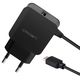 Crown CMWC-3001 Сетевое универсальное зарядное устройство (один порт зарядки; встроенный кабель microUSB 1 м, входное напряжение 100-240В; выходной ток DC 5В - 1,2А, цвет черный)