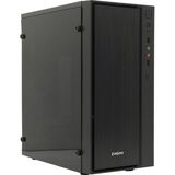 Корпус Minitower ExeGate mEVO-9301-RGB-600W-12 Exegate EX283752RUS (mATX, БП 600NPX с вент. 12см, с окном, 2*USB+1*USB3.0, HD аудио, черный с RGB подсветкой)