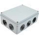 Iek UKO11-190-140-070-K41-55 Коробка КМ41244 распаячная для о/п 190х140х70 мм IP55 (RAL7035, 10 гермовводов)