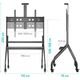 ONKRON TS2080-(B) чёрная стойка для телевизора с кронштейном 60