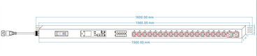 Блок распределения питания Powercom PDU-16AVMS20-18C13-2C19 18*C13+2*C19 Блок распределения питания Powercom PDU-16AVMS20-18C13-2C19 18*C13+2*C19
