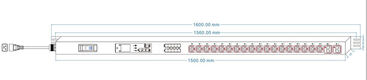 Блок распределения питания Powercom PDU-16AVMS20-18C13-2C19 18*C13+2*C19