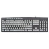 Клавиатура Oklick 480M черный/ серый USB slim Multimedia [1067199]