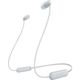 Гарнитура вкладыши Sony WI-C100 белый беспроводные bluetooth шейный обод