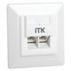 Itk CS2-1C5EU-2-1 Внутренняя информационная розетка RJ45 кат.5E UTP 2 порта Itk CS2-1C5EU-2-1 Внутренняя информационная розетка RJ45 кат.5E UTP 2 порта