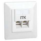 Внутренняя информационная розетка RJ45 кат.5E UTP 2 порта Itk CS2-1C5EU-2-1