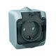 Systeme electric PA16-044C ЭТЮД IP44 O/У РОЗЕТКА с заземлением со шторками 16А 250B