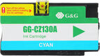 Картридж струйный G&G GG-CZ130A голубой (26мл) для HP DJ T120/T520