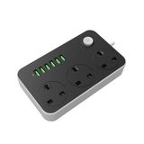 LDNIO SC3604/ Сетевой удлинитель 2м EU_UK_US + ЗУ на 6 USB/ 3 розетки - 2500W/ USB 17W/ Gray Perfeo LD_B4440 (медь)&nbsp;<img style='position: relative;margin:0' src='/image/only_to_order_edit.gif' alt='На заказ' title='На заказ' />