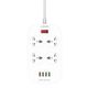 Perfeo LD_B4611 LDNIO SC4407Q/ Сетевой фильтр 2м/ 4 розетки EU_UK_US/ 2500W/ 4 USB+QC 3.0/ Выкл. на розетки/ Black