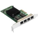 Сетевой адаптер ExeGate EXE-I350-T4V2 Exegate EX292508RUS (PCI-E x4 v2.1, порты 4xRJ45 (медные)