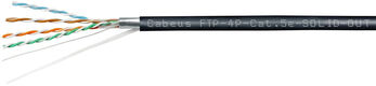 Cabeus FTP-4P-Cat.5e-SOLID-OUT-PE-UV Кабель витая пара экранированная FTP (F/UTP)