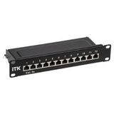 ITK 1U патч-панель кат.5E STP 12 портов 10" (Dual IDC) (PP12-1UC5ES-D05-10)