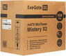 ExegateEX294382RUS Корпус Minitower ExeGate Mistery X2 (mATX, без БП, 2*USB+1*USB3.0, аудио, черный, 4 вент. 12см с RGB подсветкой, боковая панель - закаленное стекло)