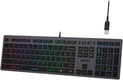 Клавиатура A4Tech Fstyler FX60H серый USB slim LED (FX60H GREY/NEON) [FX60H GREY/NEON]
