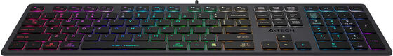 Клавиатура A4Tech Fstyler FX60H серый USB slim LED (FX60H GREY/NEON) [FX60H GREY/NEON]