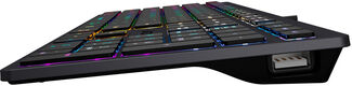 Клавиатура A4Tech Fstyler FX60H серый USB slim LED (FX60H GREY/NEON) [FX60H GREY/NEON]