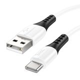 X82/ USB кабель Type-C/ 1m/ 3A/ Силикон/ White HOCO HC-68582