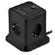 Cablexpert Сетевой фильтр Tower TWR-4-U3-B-2 (4р, 10А, 3xUSB, 3.1А, 2м, ур.защиты 2+) черный