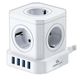 Cablexpert Сетевой фильтр Tower TWR-5-U4-W-2 (5р, 10А, 4 х USB, 3.1А, 2м, ур.защиты 4+) белый