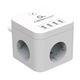 Cablexpert Сетевой фильтр Cube CUBE-3-U4-W-1.5 (3р, 10А, 4 х USB, 1.5м, ур.защиты 4+) белый
