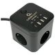 Cablexpert Сетевой фильтр Cube CUBE-3-CU3-B-1.5 (3р, 10А, 1xType-C PD, 3xUSB, 1.5м, ур.защиты 4+) черный Cablexpert Сетевой фильтр Cube CUBE-3-CU3-B-1.5 (3р, 10А, 1xType-C PD, 3xUSB, 1.5м, ур.защиты 4+) черный