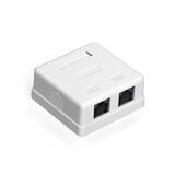Розетка внешняя двойная ExeGate SM2-RJ45-C6 RJ-45 кат.6 UTP Krone/ 110 Exegate EX292845RUS
