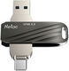Флеш-накопитель Netac US11 USB 3.0 + Type C 64GB black/silver Флеш-накопитель Netac US11 USB 3.0 + Type C 64GB black/silver
