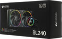 ID-COOLING SL240 BLACK LGA20XX/1700/1200/115X/AM5/AM4 (4шт/кор,TDP 260W, PWM, LCD Display, DUAL FAN 120mm) RET