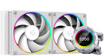 ID-COOLING SL240 WHITE LGA20XX/1700/1200/115X/AM5/AM4 (4шт/кор,TDP 260W, PWM, LCD Display, DUAL FAN 120mm, белый) RET