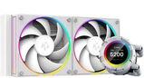 LGA20XX/ 1700/ 1200/ 115X/ AM5/ AM4 RET ID-COOLING SL240 WHITE (4шт/ кор, TDP 260W, PWM, LCD Display, DUAL FAN 120mm, белый)