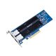 Synology 10 Gigabit dual port RJ-45 PCIe adapter Synology 10 Gigabit dual port RJ-45 PCIe adapter