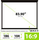 Cactus 104.6x186см Wallscreen CS-PSW-104X186-BK 16:9 настенно-потолочный рулонный черный