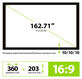 на раме Cactus 203x360см FrameExpert CS-PSFRE-360X203 16:9 настенный натяжной