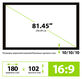 на раме Cactus 102x180см FrameExpert CS-PSFRE-180X102 16:9 настенный натяжной