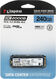 Kingston Enterprise SSD 240GB DC2000B M.2 2280 NVMe Gen4x4 R4500/W400MB/s 3D TLC MTBF 2М 260 000/18 000 IOPS 175,2TBW (Data Center) 3 years